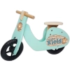 scooter met naam hout blauw