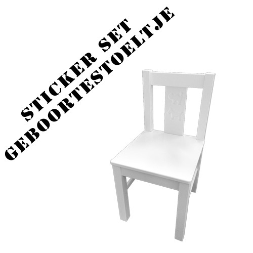 Geboortestoeltje sticker - stickers kinderstoeltje | Geboortestoeltje