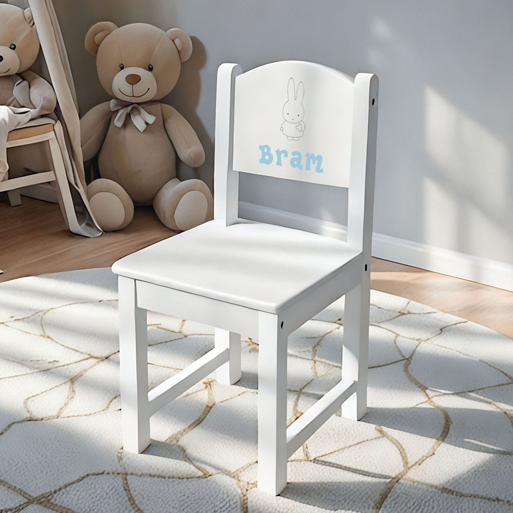 Kinderstoeltje met naam nijntje | Kraamcadeau met naam | Houten stoel