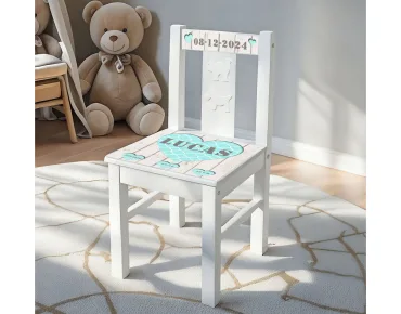 Kinderstoeltje met naam 3D hart