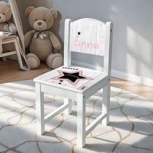 Kinderstoeltje Ster op hout met naam