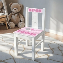Kinderstoeltje naam en datum dots