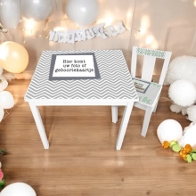 Zigzag met Foto kindertafel set