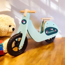 Loopscooter met naam flower