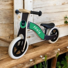 Loopfiets blck met naam groentje