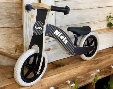 Loopfiets blck met naam strepen