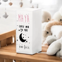 Kinderlamp met naam moon