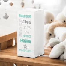 Kinderlamp met naam en woonplaats