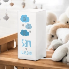 Kinderlamp met naam wolken