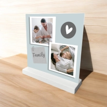 houten standaard met foto Hart duo