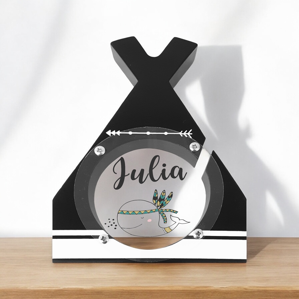 Spaarpot tipi vis | Kraamcadeau met naam | Gepersonaliseerd cadeau