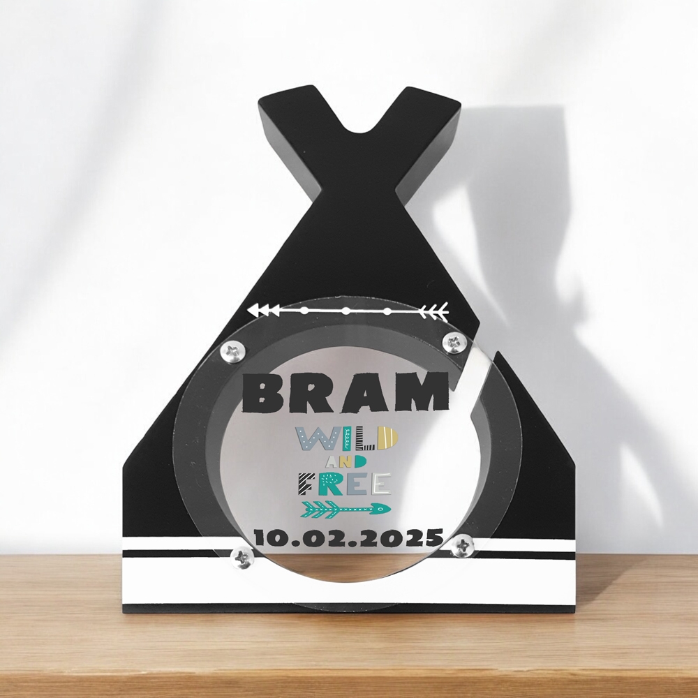 Spaarpot tipi wild | Kraamcadeau met naam | Gepersonaliseerd cadeau