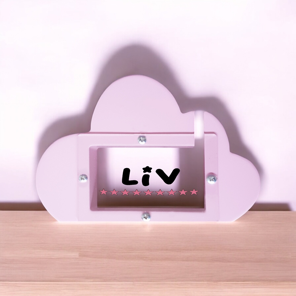 Spaarpot wolk met naam | Kraamcadeau naam | Gepersonaliseerd cadeau