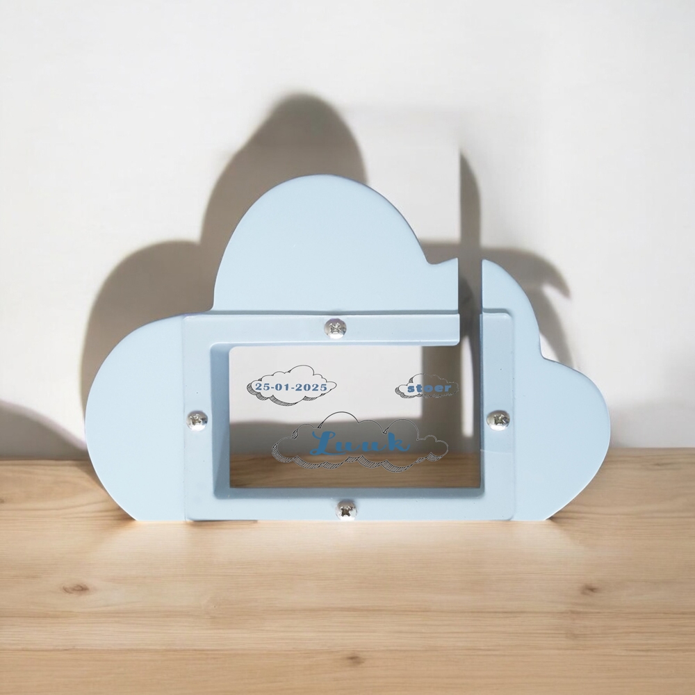 Spaarpot wolken | Kraamcadeau met naam | Gepersonaliseerd cadeau