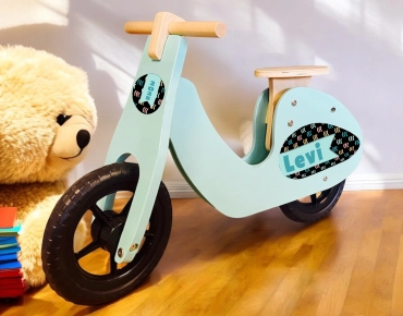 Loopscooter label en pijltjes