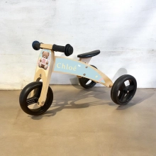 Houten loopfiets 2 in 1 - beertje met kaartje