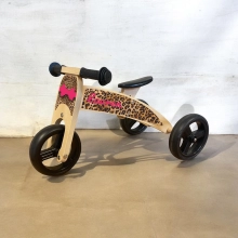 Houten loopfiets 2 in 1 Luipaard