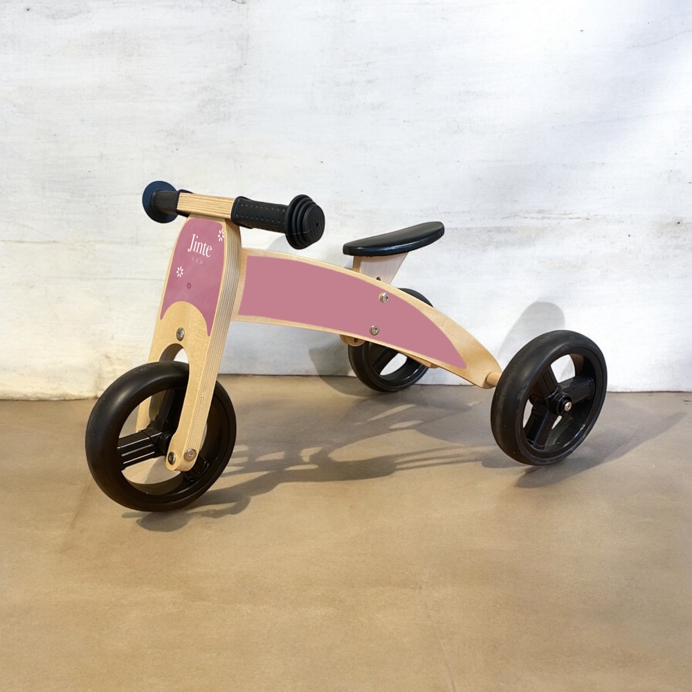 Loopfiets 2 in 1 met geboortekaartje | Loopfiets 1 jaar | Driewieler