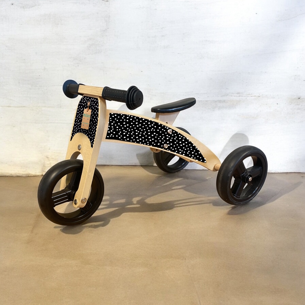 Loopfiets 2 in 1 met naam label | Loopfiets 1 jaar | Driewieler