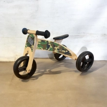 Houten loopfiets 2 in 1 id tag