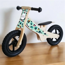 meiden loopfiets met naam gekleurde panter