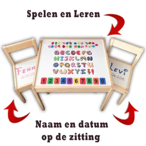 kindertafel en stoeltjes