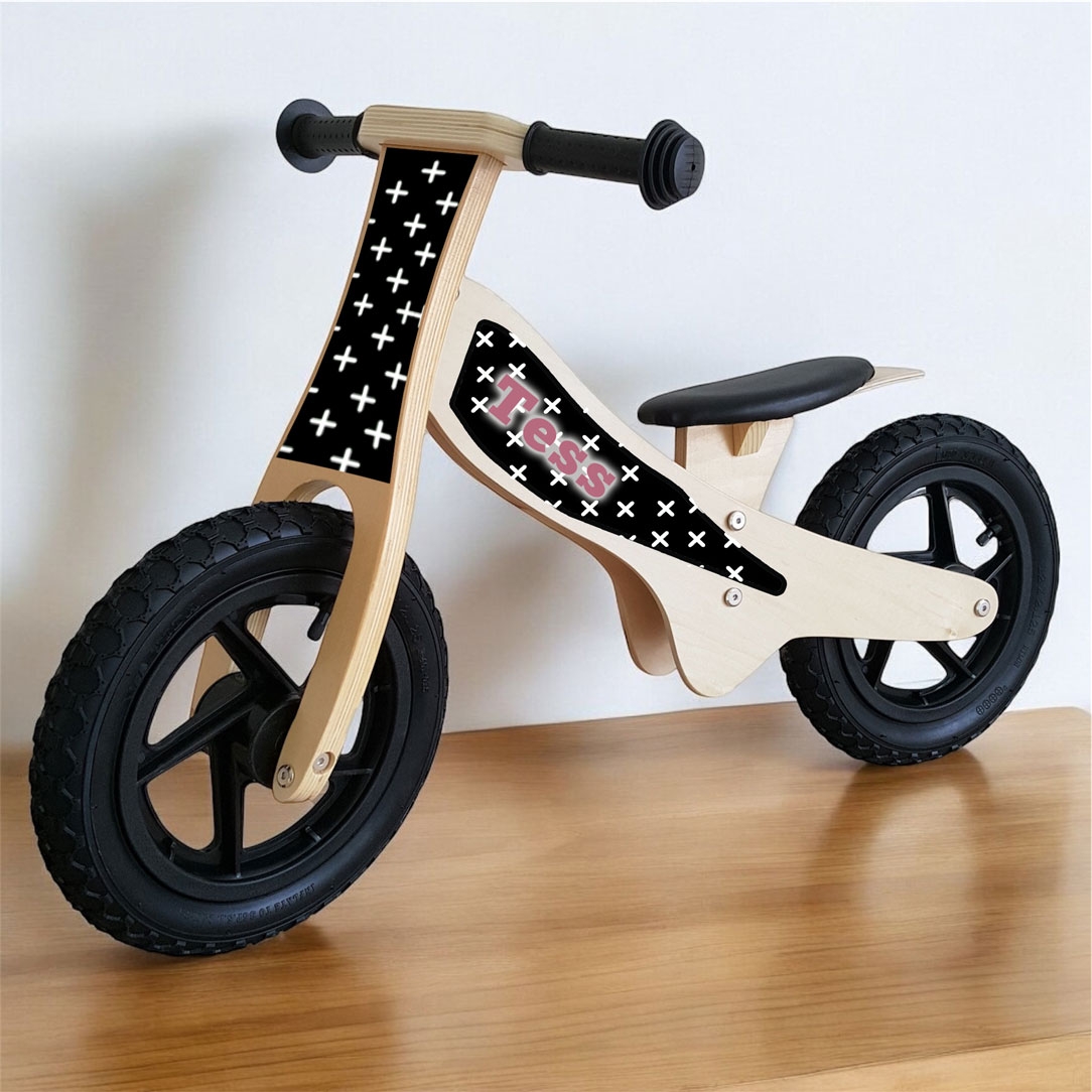 Loopfiets met naam plus | Houten loopfiets | Loopfiets 2 jaar