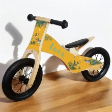 Houten loopfiets 2.0 met naam jungle