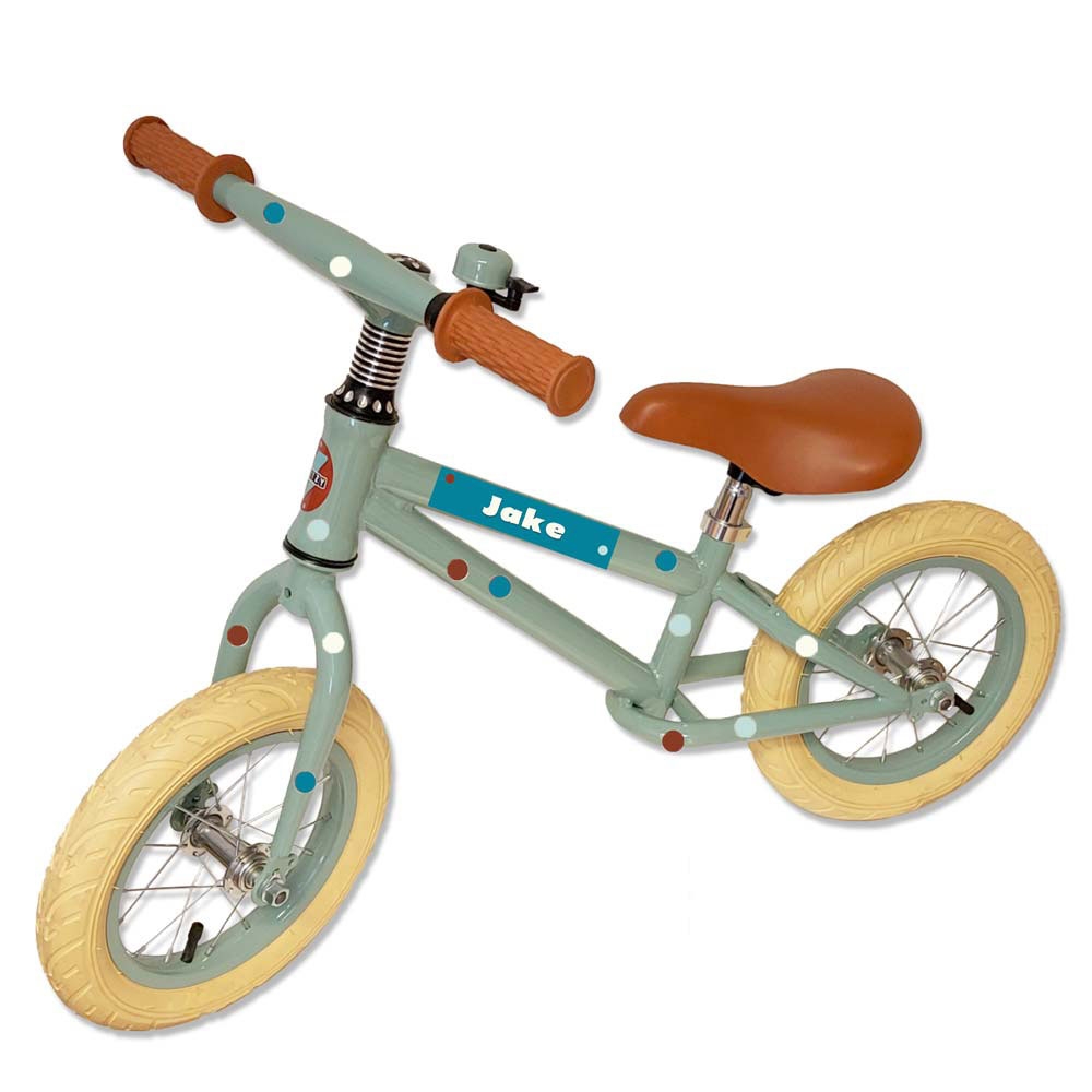 Loopfiets met naam confetti | stalen loopfiets| loopfiets 2 jaar
